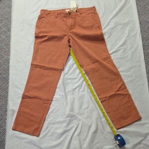 J. Crew Factory Rust-Coral Wide-Leg Jeans
